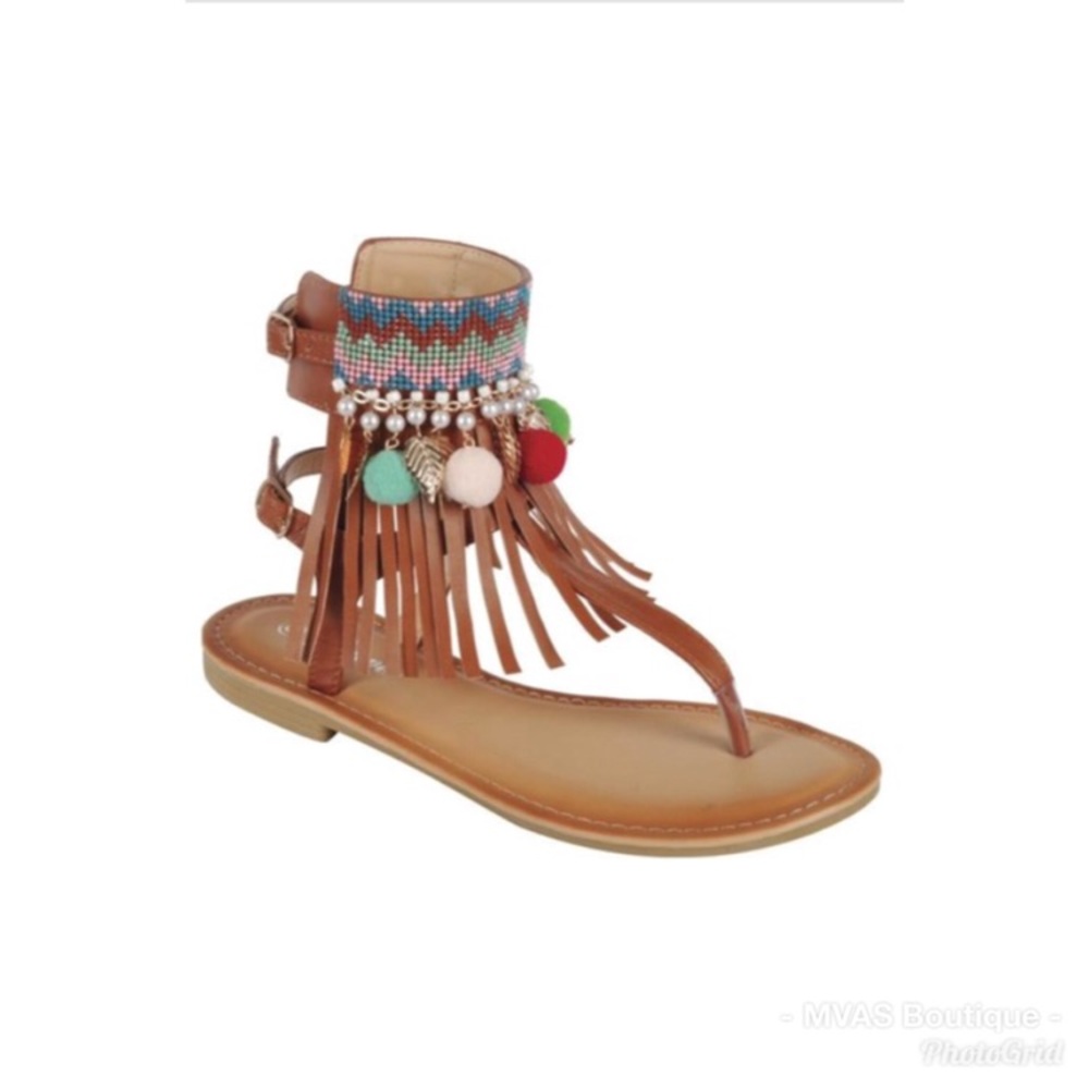 Tan Tribal Sandals